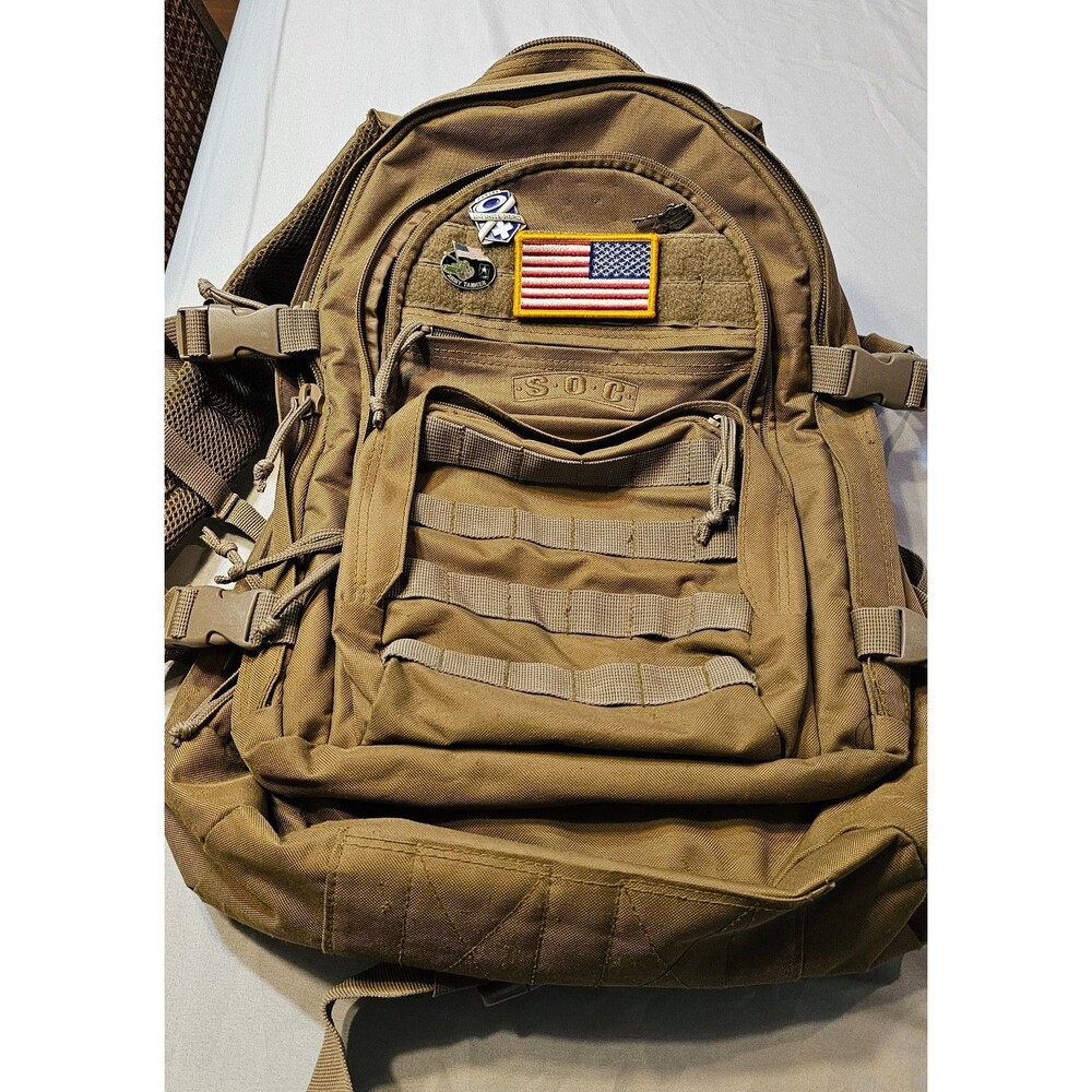 SOC Sandpiper Of California Three Day Pass Tactical Backpack Coyote Brown MOLLE - Picture 3 of 14